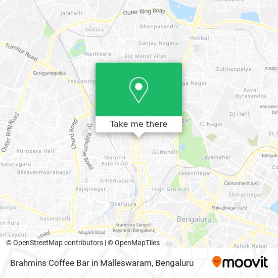 Brahmins Coffee Bar in Malleswaram map
