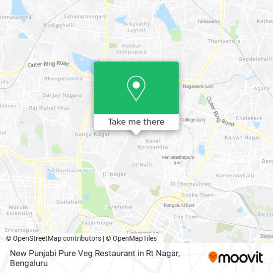 New Punjabi Pure Veg Restaurant in Rt Nagar map