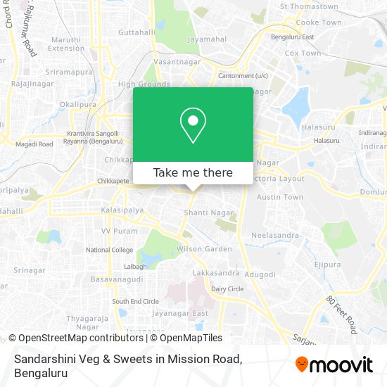Sandarshini Veg & Sweets in Mission Road map