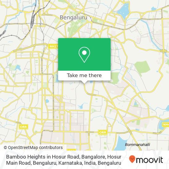 Bamboo Heights in Hosur Road, Bangalore, Hosur Main Road, Bengaluru, Karnataka, India map