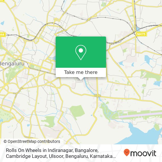 Rolls On Wheels in Indiranagar, Bangalore, Cambridge Layout, Ulsoor, Bengaluru, Karnataka 560008, I map