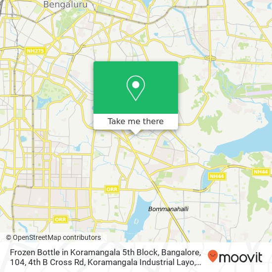 Frozen Bottle in Koramangala 5th Block, Bangalore, 104, 4th B Cross Rd, Koramangala Industrial Layo map