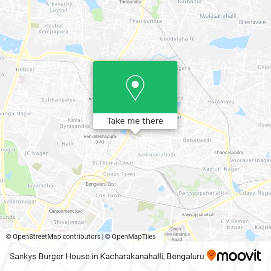 Sankys Burger House in Kacharakanahalli map