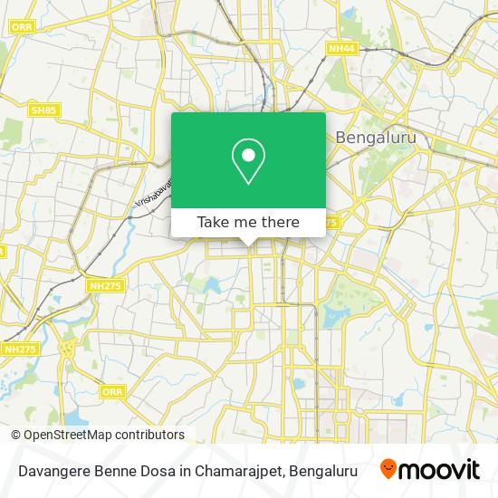 Davangere Benne Dosa in Chamarajpet map