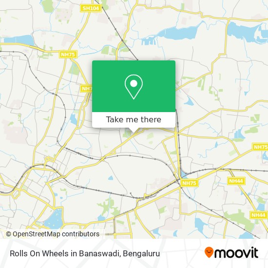 Rolls On Wheels in Banaswadi map