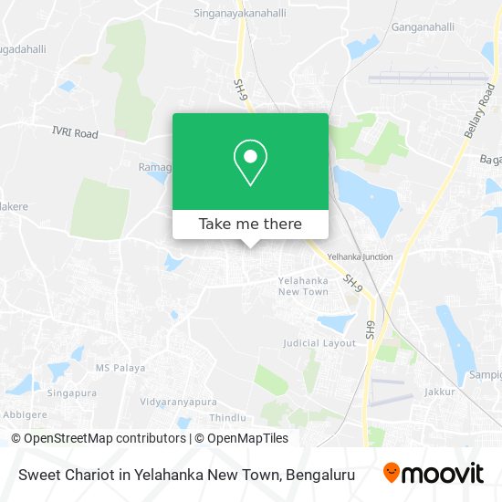 Sweet Chariot in Yelahanka New Town map
