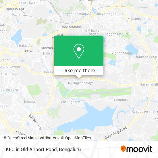 KFC in Old Airport Road map