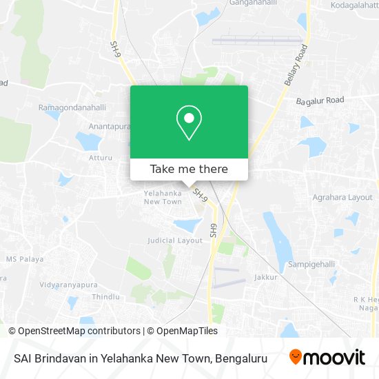 SAI Brindavan in Yelahanka New Town map