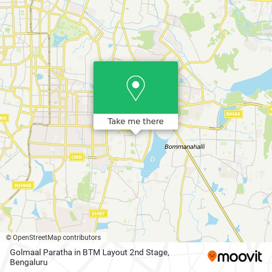 Golmaal Paratha in BTM Layout 2nd Stage map