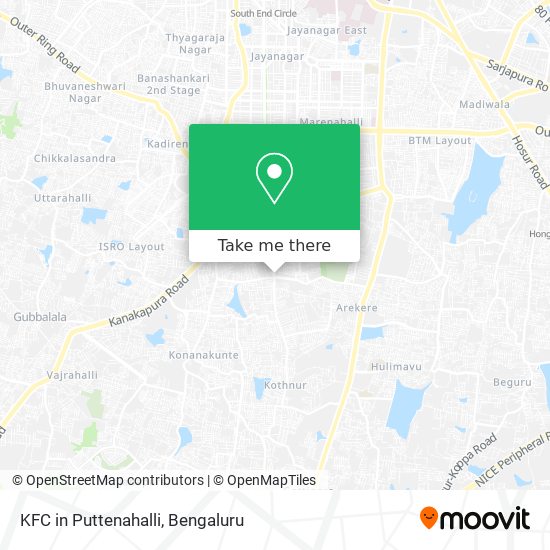 KFC in Puttenahalli map
