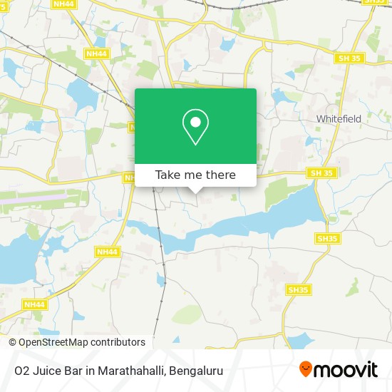 O2 Juice Bar in Marathahalli map