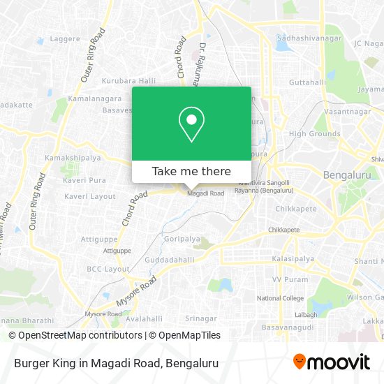 Burger King in Magadi Road map