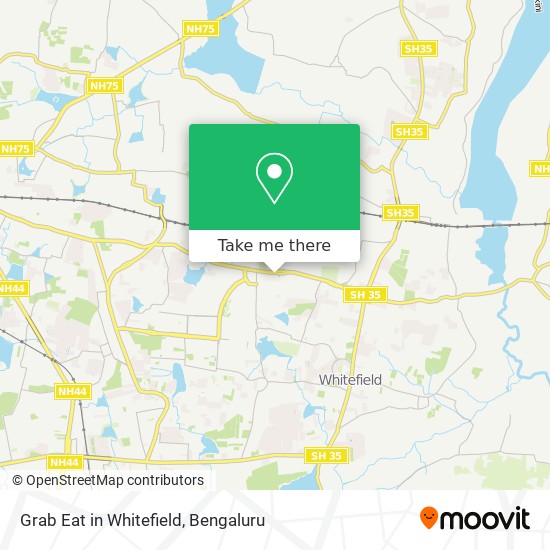 Grab Eat in Whitefield map