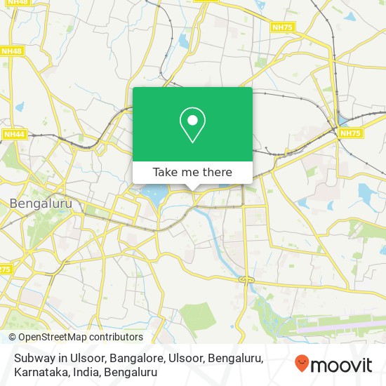 Subway in Ulsoor, Bangalore, Ulsoor, Bengaluru, Karnataka, India map
