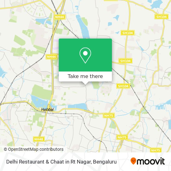 Delhi Restaurant & Chaat in Rt Nagar map
