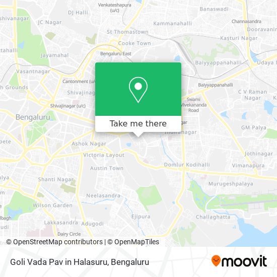 Goli Vada Pav in Halasuru map