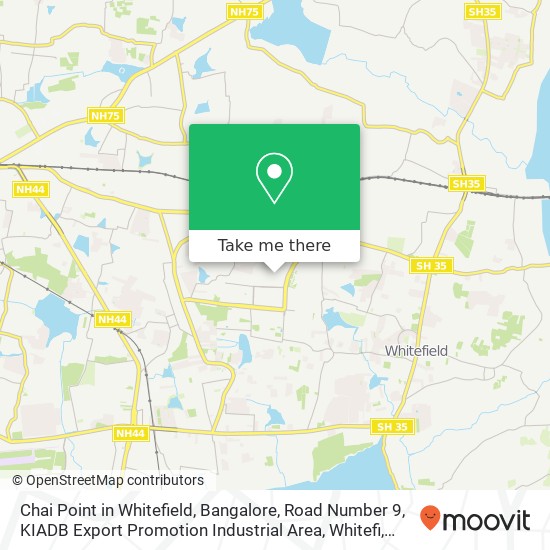 Chai Point in Whitefield, Bangalore, Road Number 9, KIADB Export Promotion Industrial Area, Whitefi map