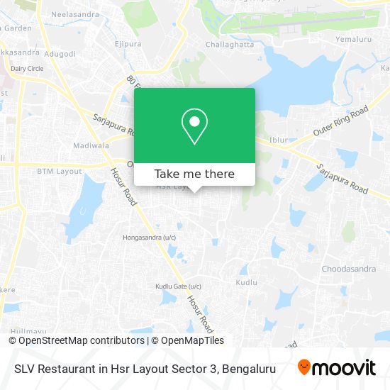 SLV Restaurant in Hsr Layout Sector 3 map