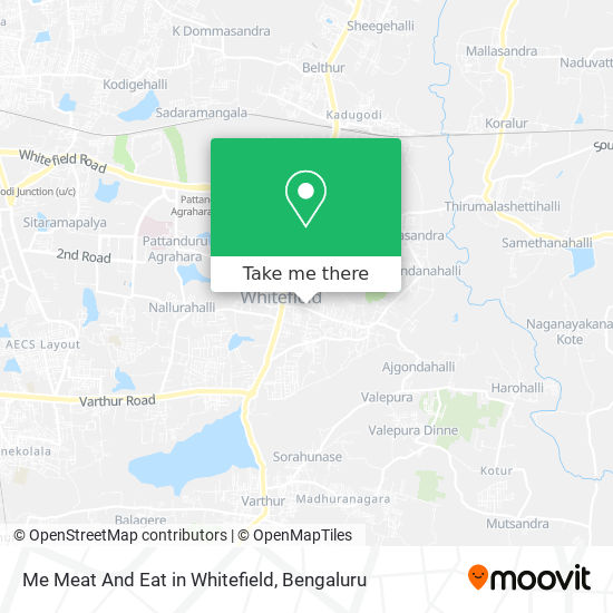 Me Meat And Eat in Whitefield map