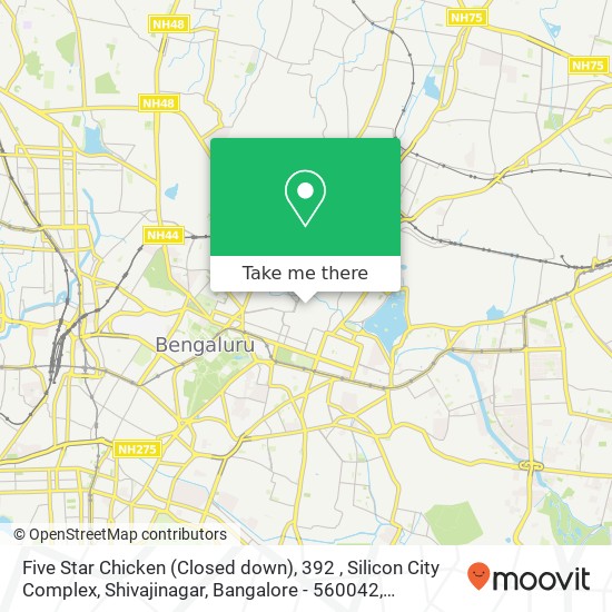Five Star Chicken (Closed down), 392 , Silicon City Complex, Shivajinagar, Bangalore - 560042 map
