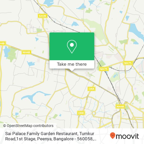 Sai Palace Family Garden Restaurant, Tumkur Road,1st Stage, Peenya, Bangalore - 560058, Opposite Me map