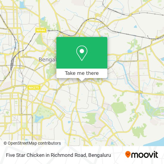 Five Star Chicken in Richmond Road map