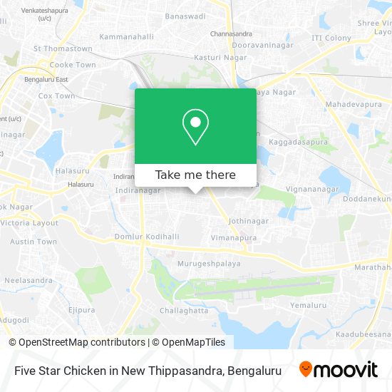 Five Star Chicken in New Thippasandra map