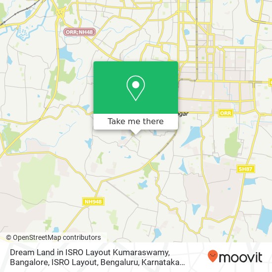 Dream Land in ISRO Layout Kumaraswamy, Bangalore, ISRO Layout, Bengaluru, Karnataka 560078, India map