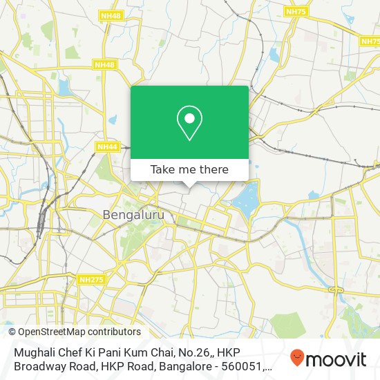 Mughali Chef Ki Pani Kum Chai, No.26,, HKP Broadway Road, HKP Road, Bangalore - 560051 map