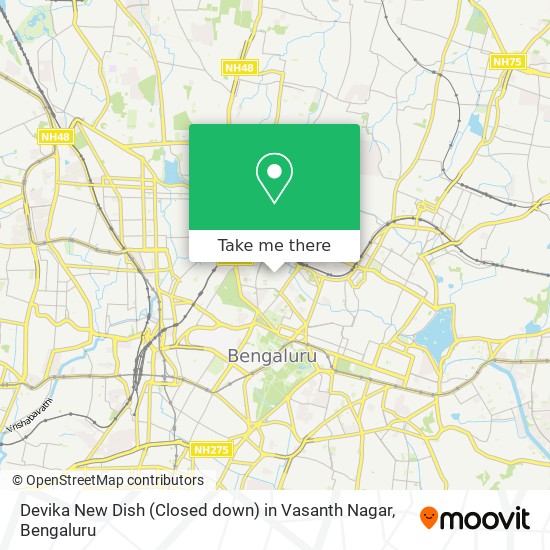 Devika New Dish (Closed down) in Vasanth Nagar map