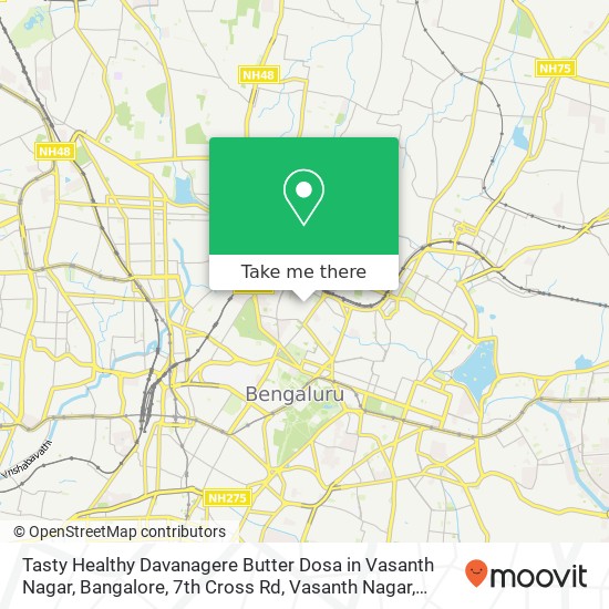 Tasty Healthy Davanagere Butter Dosa in Vasanth Nagar, Bangalore, 7th Cross Rd, Vasanth Nagar, Beng map
