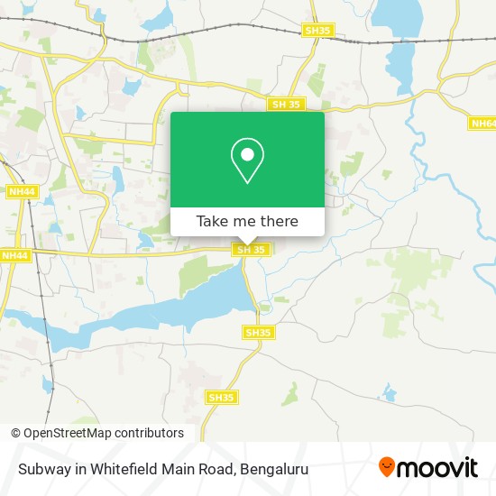 Subway in Whitefield Main Road map