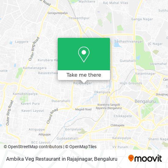 Ambika Veg Restaurant in Rajajinagar map