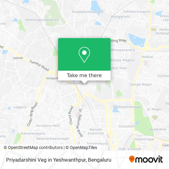 Priyadarshini Veg in Yeshwanthpur map