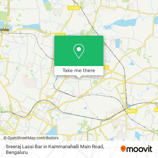 Sreeraj Lassi Bar in Kammanahalli Main Road map