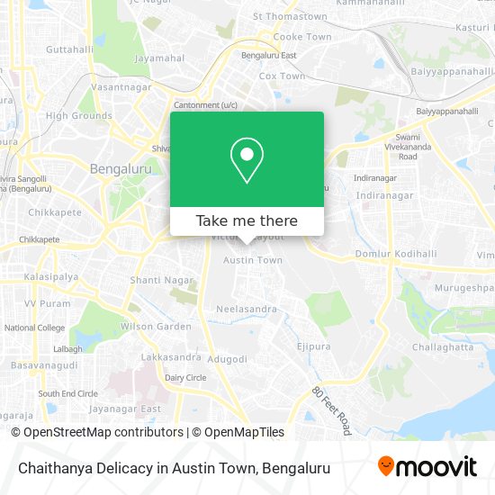 Chaithanya Delicacy in Austin Town map