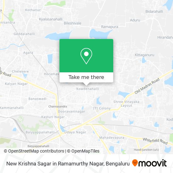 New Krishna Sagar in Ramamurthy Nagar map