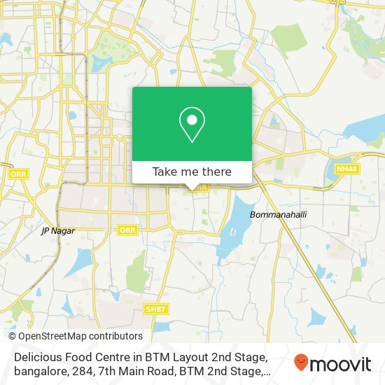 Delicious Food Centre in BTM Layout 2nd Stage, bangalore, 284, 7th Main Road, BTM 2nd Stage, Bengal map