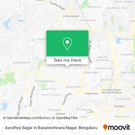 Ayodhya Sagar in Basaveshwara Nagar map