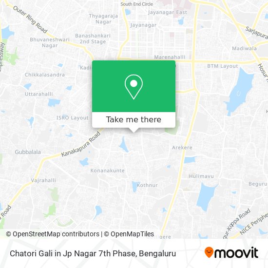Chatori Gali in Jp Nagar 7th Phase map