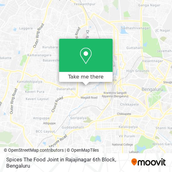 Spices The Food Joint in Rajajinagar 6th Block map