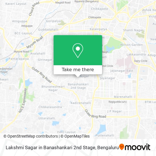 Lakshmi Sagar in Banashankari 2nd Stage map