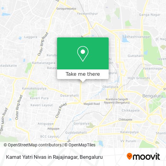 Kamat Yatri Nivas in Rajajinagar map