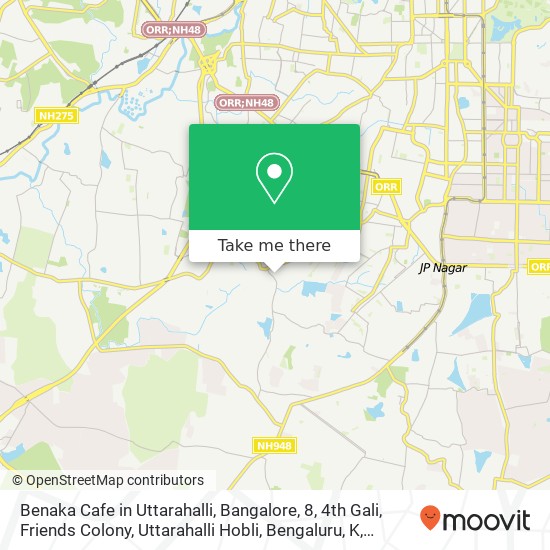 Benaka Cafe in Uttarahalli, Bangalore, 8, 4th Gali, Friends Colony, Uttarahalli Hobli, Bengaluru, K map