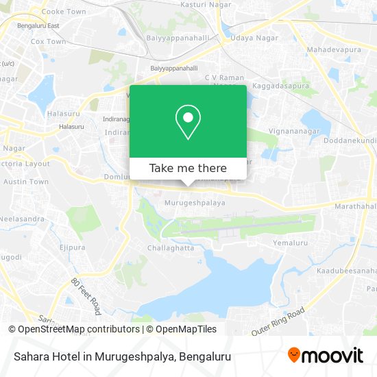 Sahara Hotel in Murugeshpalya map