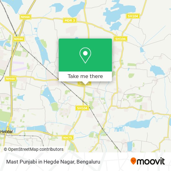 Mast Punjabi in Hegde Nagar map