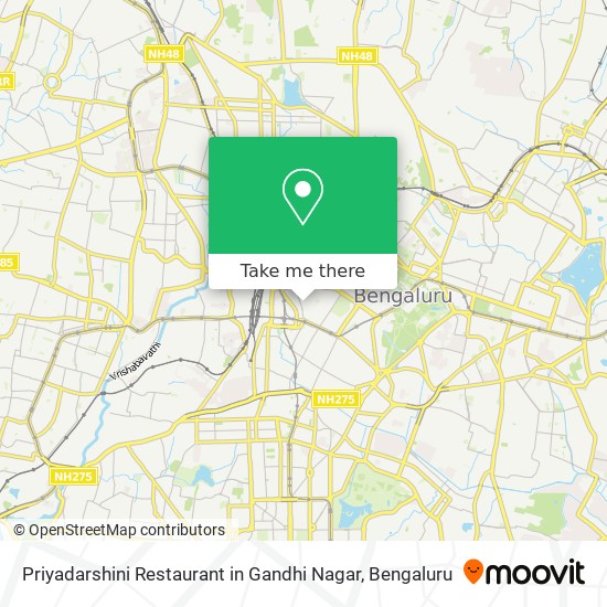 Priyadarshini Restaurant in Gandhi Nagar map
