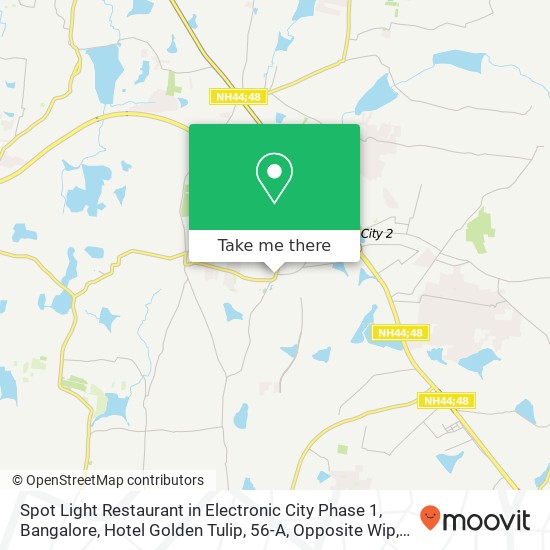 Spot Light Restaurant in Electronic City Phase 1, Bangalore, Hotel Golden Tulip, 56-A, Opposite Wip map