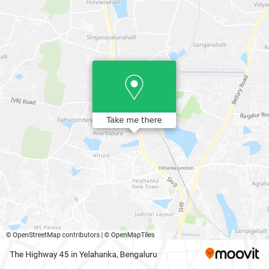 The Highway 45 in Yelahanka map