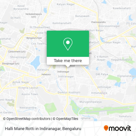 Halli Mane Rotti in Indiranagar map
